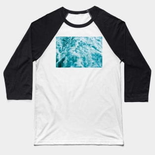 Whitewater River Rapids Green Abstract Baseball T-Shirt